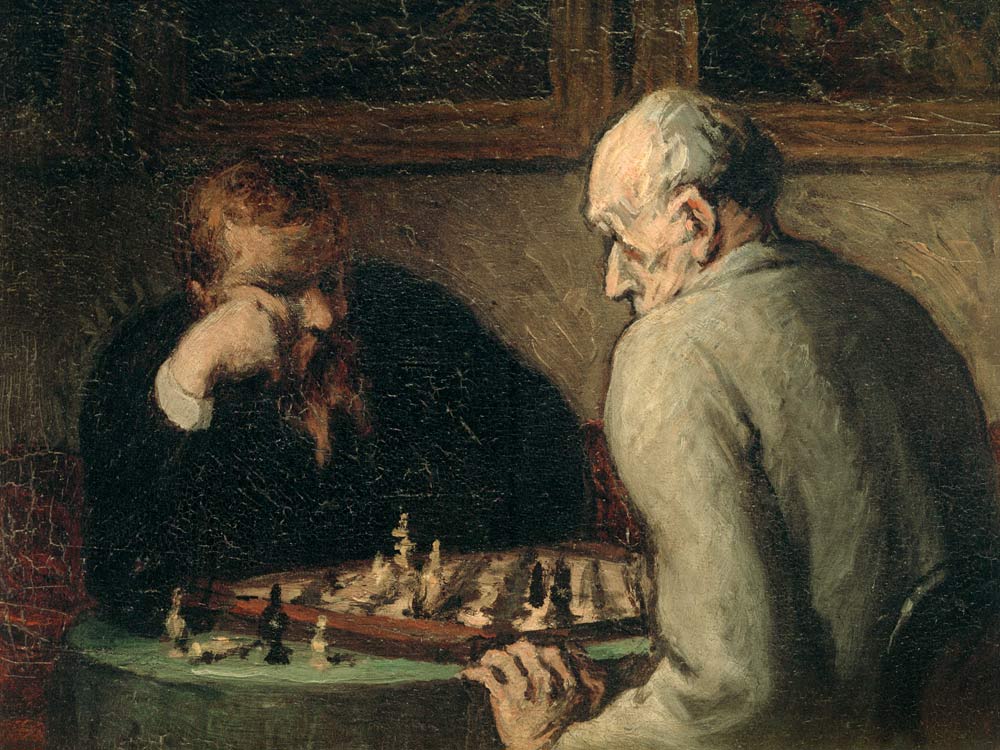 Schachspieler von Honoré Daumier