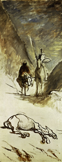 Daumier, Don Quichote u. der tote Esel von Honoré Daumier