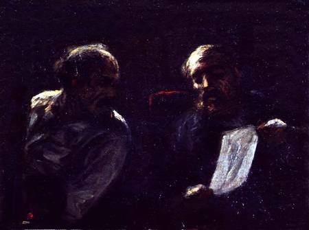 A Chat in the Studio von Honoré Daumier