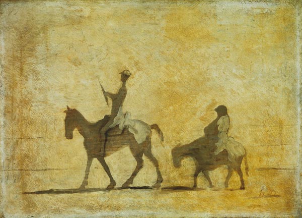 Don Quichote und Sancho Pansa. von Honoré Daumier