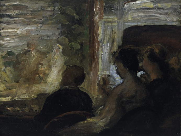 Eine Theaterloge von Honoré Daumier