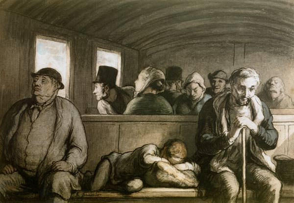 Eisenbahn, Wagen 3.Klasse / Daumier von Honoré Daumier