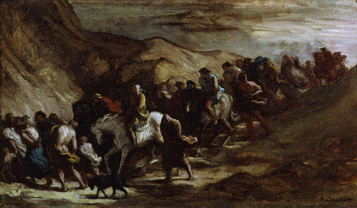 H.Daumier, Fluechtlinge von Honoré Daumier