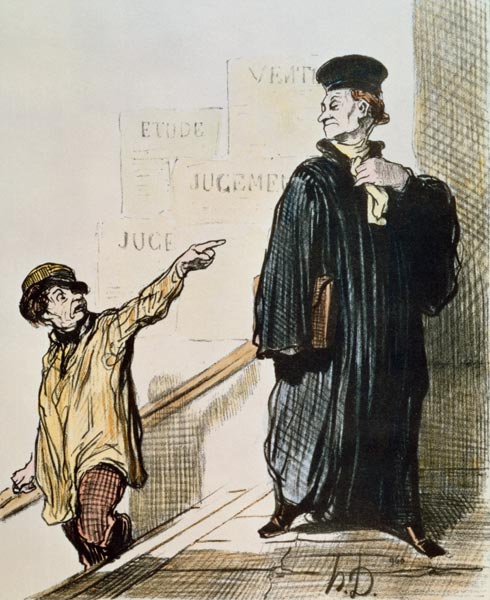An Unsatisfied Client, from the series ''Les Gens de Justice'', c.1846 von Honoré Daumier