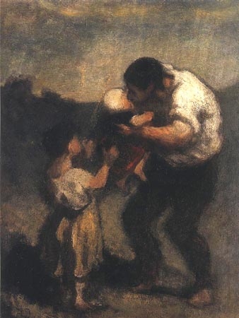 La Baiser von Honoré Daumier