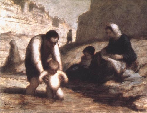 Le Premier Bain von Honoré Daumier