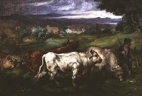 Cattle and a Drover in a Landscape