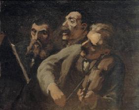 H.Daumier, Das Trio der Musikliebhaber