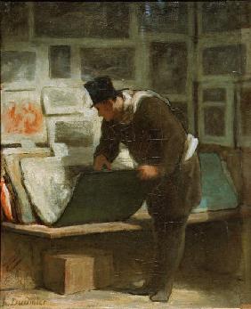 H.Daumier, Der Graphikliebhaber