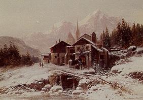 Dorfschmiede im Gebirge 1885