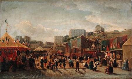 A Fair, Place Saint-Pierre Montmartre in 1861 von Hubert