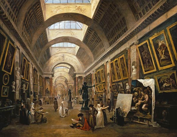 Ausstattungsprojekt für die grosse Galerie des Louvre von Hubert Robert