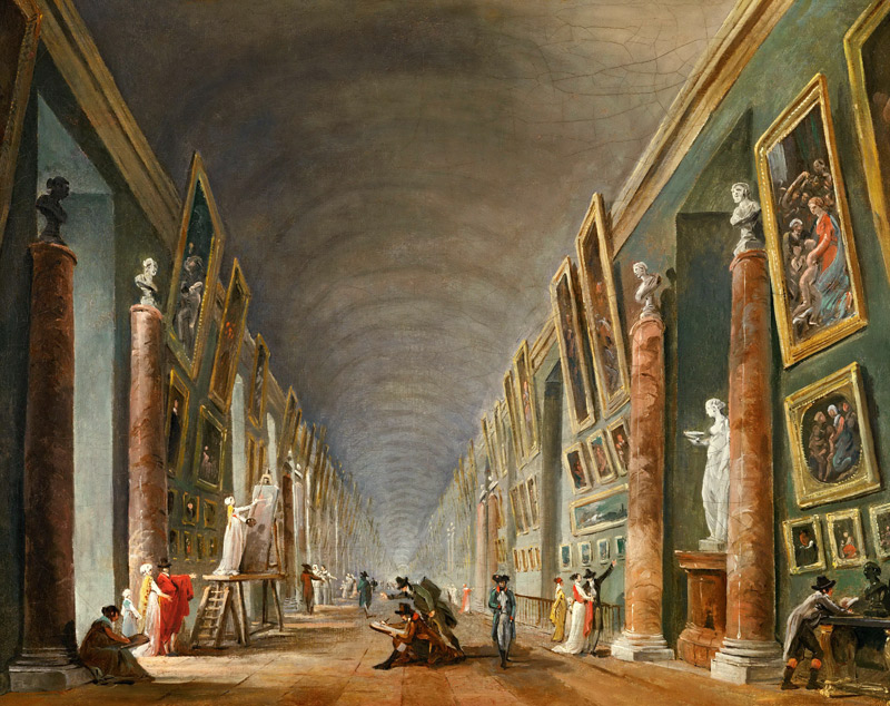 Die Grand Galerie des Louvre von Hubert Robert