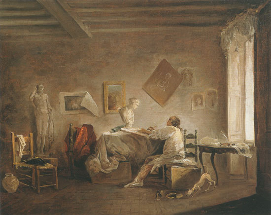 Das Atelier des Malers von Hubert Robert