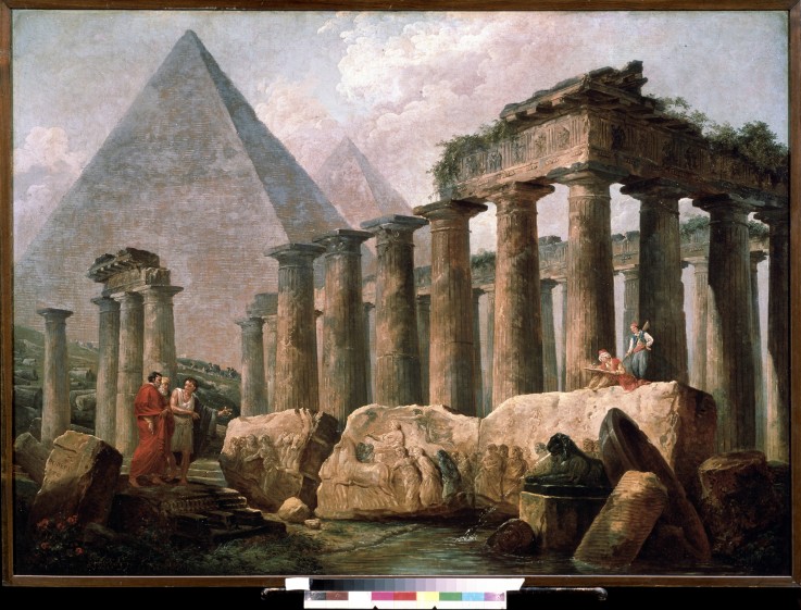 Pyramiden und Tempel von Hubert Robert