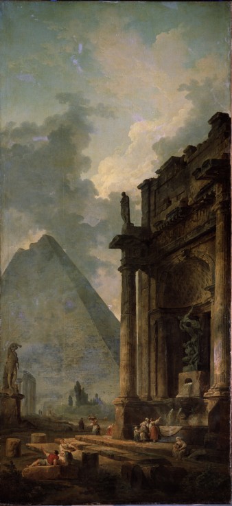 Ruine mit Pyramide von Hubert Robert