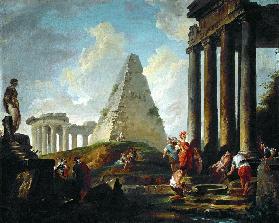Alexander der Große vor dem Grab des Achilles