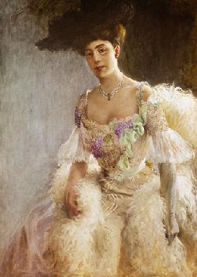 Portrait einer Dame in Abendgarderobe 1903