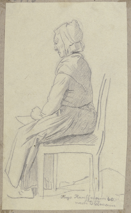 Sitzende alte Frau von Hugo Kauffmann