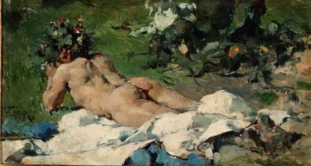 Study of a Nude von Ignacio Pinazo Camarlech