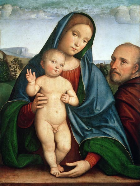 Holy Family (panel) von Il Francia