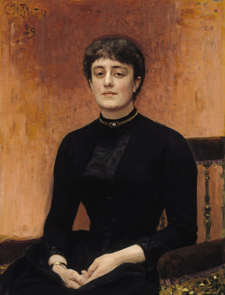 Porträt von Jelisaweta Swanzeva (1864-1921) von Ilja Jefimowitsch Repin
