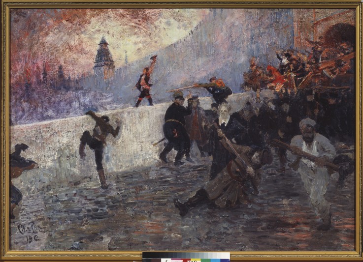 Die Belagerung Moskaus 1812 von Ilja Jefimowitsch Repin