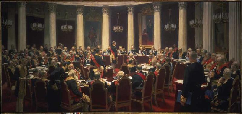 Feierliche Sitzung des Staatlichen Sowjets. von Ilja Jefimowitsch Repin