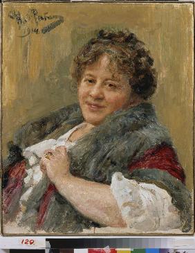 Porträt der Schriftstellerin Tatjana Schtschepkina-Kupernik (1874-1952) 1914