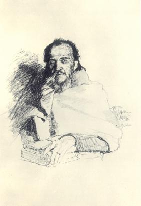 Porträt des Dichters Jakov Polonski (1820-1898) 1896