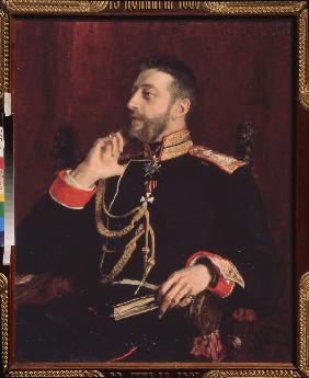 Porträt des Dichters K.R. (Großfürst Konstantin Konstantinowitsch Romanow) (1858-1915) 1891