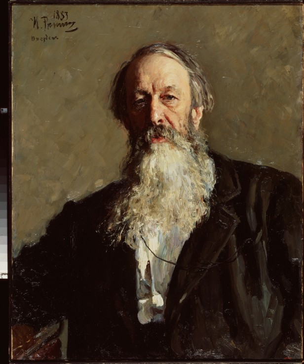Porträt des Literaturkritikers Wladimir Stassow (1824-1906) von Ilja Jefimowitsch Repin