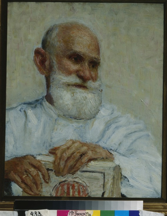 Porträt des Mediziners und Physiologen Iwan P. Pawlow (1849-1936) von Ilja Jefimowitsch Repin