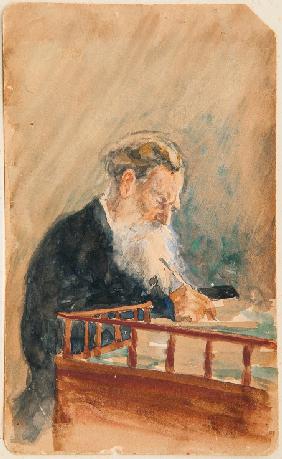 Porträt des Schriftstellers Leo N. Tolstoi (1828-1910)