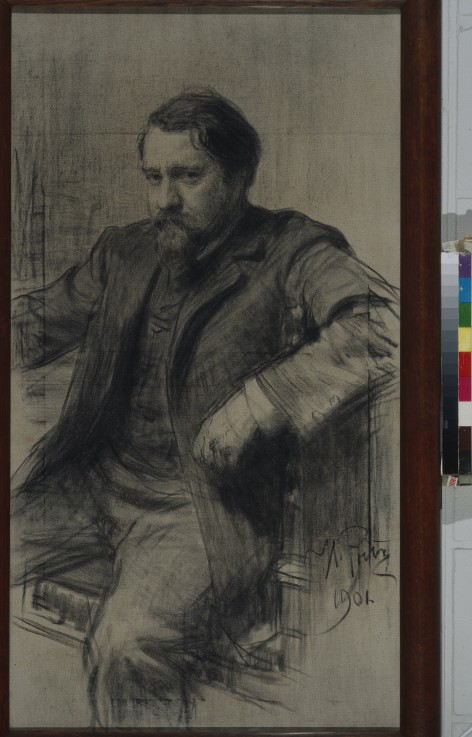Porträt von Maler Walentin Alexandrowitsch Serow (1865-1911) von Ilja Jefimowitsch Repin