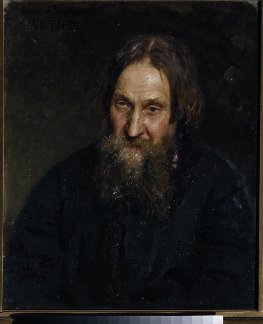 Porträt von Wassili Kirillowitsch Sjutajew (1819-1892) von Ilja Jefimowitsch Repin