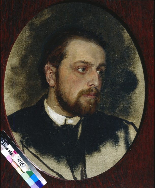 Porträt von Wladimir Tschertkow, Schriftsteller und Sekretär von Lew Tolstoi von Ilja Jefimowitsch Repin