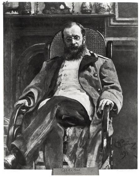 Portrait of Cesar Cui (1835-1918) 1890 von Ilja Jefimowitsch Repin