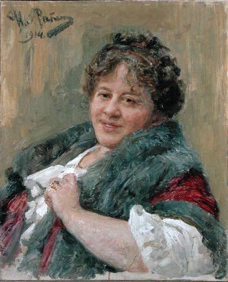 Portrait of Tatiana Olga Shchepkina-Kupernik (1874-1952) von Ilja Jefimowitsch Repin