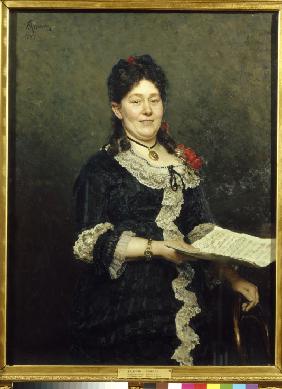 Portrait von Opernsängerin Alexandra Molas (1845-1929) 1883