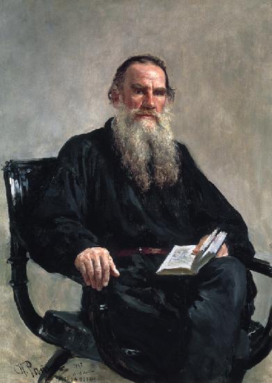 Porträt des Schriftstellers Leo N. Tolstoi (1828-1910) 1887