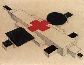 Design for a Suprematist architectural model, 1925-26 (India ink, w/c & pencil on 1925-26
