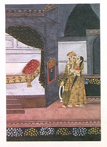 A Couple, illustration from the 'Malavi Ragini' von Indian School