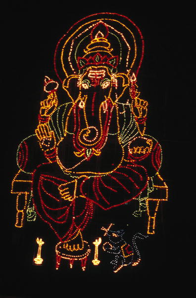 Illuminated Ganesh (mixed media)  von Indian School
