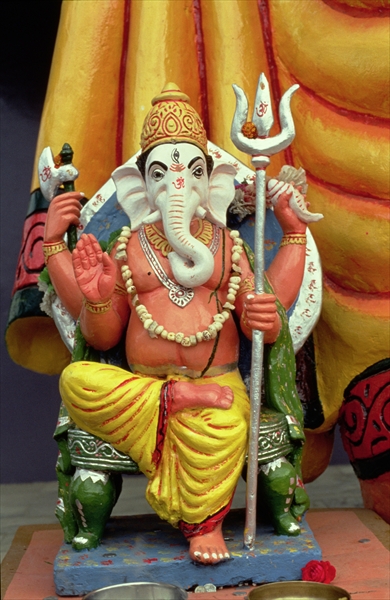 Statue of Ganesh, the Elephant God, Enthroned  von Indian School