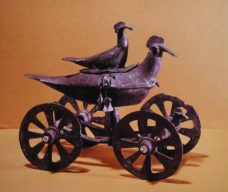 Votive chariot in the form of two birds from Glasinac near Sarajevo von Iron  Age