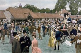 Tattersall's, Newmarket, pub. by I.P. Mendoza, 1890 (photogravure, with hand colouring) 13th