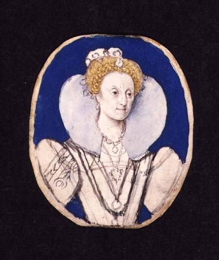 Elizabeth I, miniature portrait von Isaac Oliver