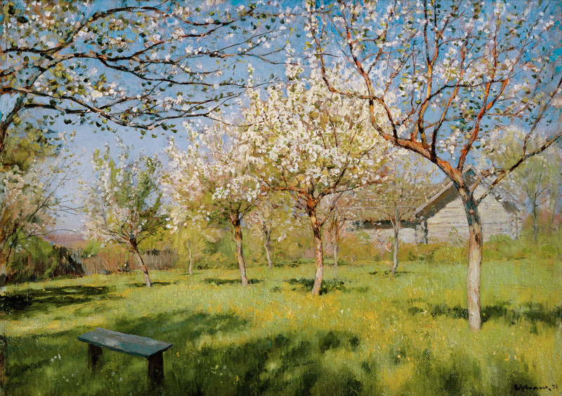 Apfelbäume blühen von Isaak Iljitsch Lewitan