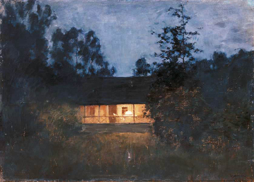 Landhaus in der Abenddämmerung von Isaak Iljitsch Lewitan
